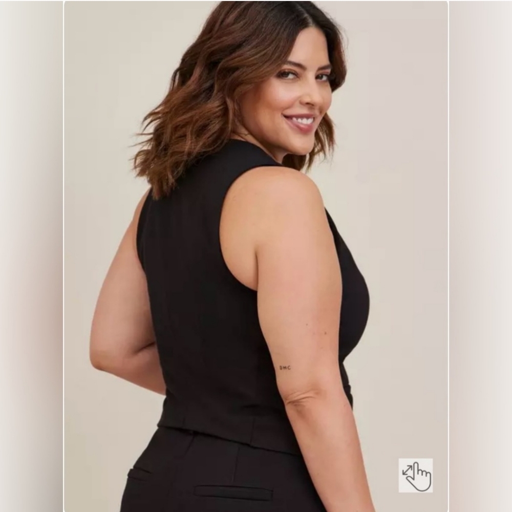 Torrid Black Studio Luxe Ponte Knit Vest - Picture 3 of 10